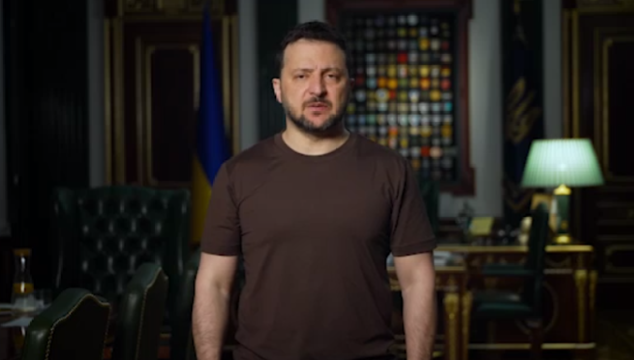 Зеленский записал новое обращение. Скриншот видео
